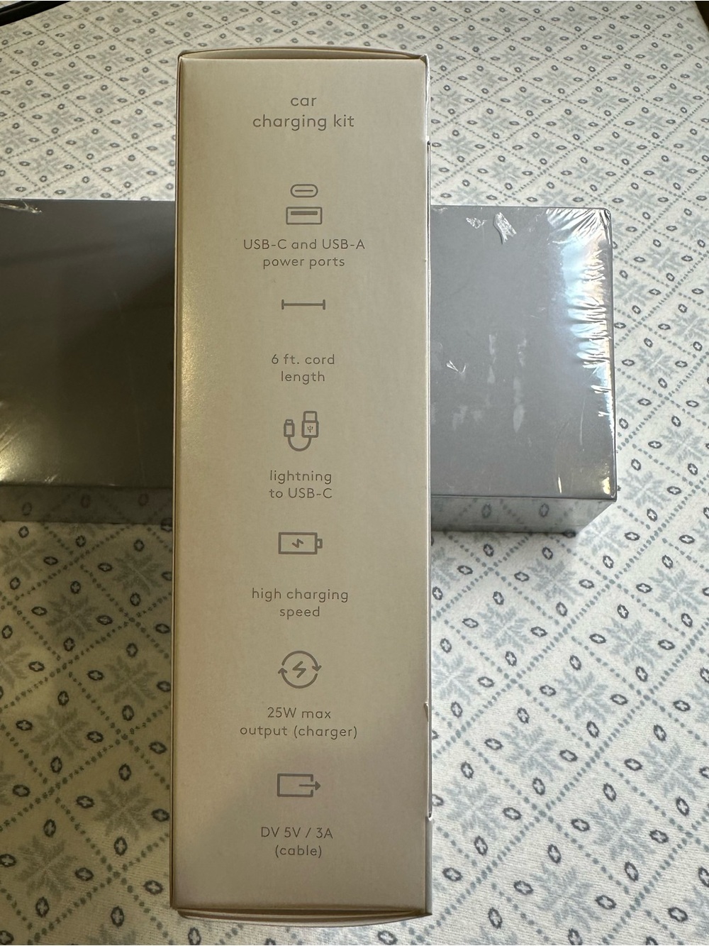 heyday Gray Charging Accessory Box with Yellow Logo
